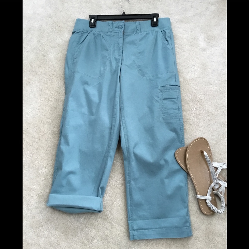 NWT LOFT sea foam green capris